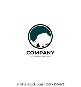 rhino logo vector art template.