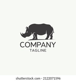 Rhino logo vector design image