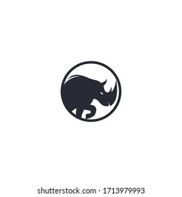 Rhino logo vector design. Rhinos logo for sport club or team. Rhino head icon.