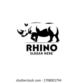 rhino logo vector design template