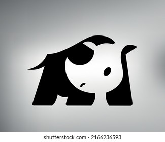logo del rinoceronte. dibujo vectorial de un rinoceronte lindo. sketch de tatuajes rinocerontes