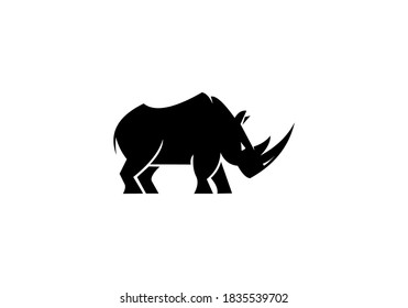 rhino logo vector icon design
