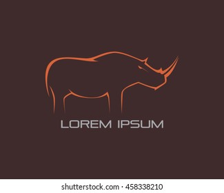 Rhino Logo Vector Illustration