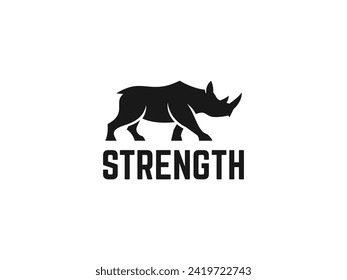 rhino logo vector illustration. rhinoceros logo template