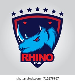 Rhino logo vector for sport team