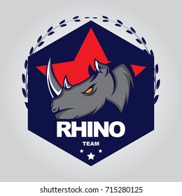 Rhino logo vector for sport team
