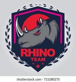 Rhino logo vector for sport team
