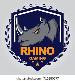 Rhino logo vector for sport team