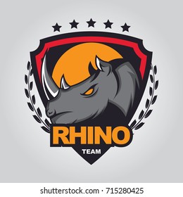 Rhino logo vector for sport team