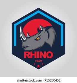 Rhino logo vector for sport team