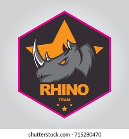 Rhino logo vector for sport team