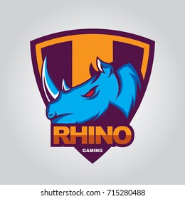 Rhino logo vector for sport team
