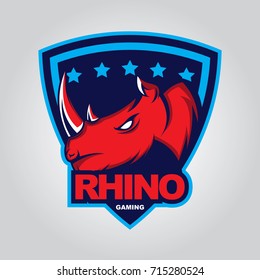 Rhino logo vector for sport team