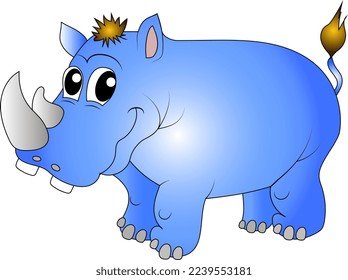 Rhino is a mammal with horns on its nose.