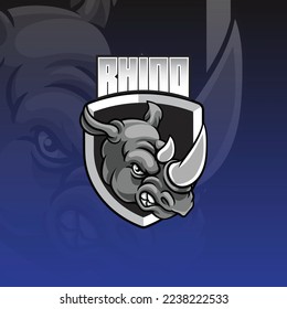 Rhino-Mascot-Logo, Vektorgrafik 