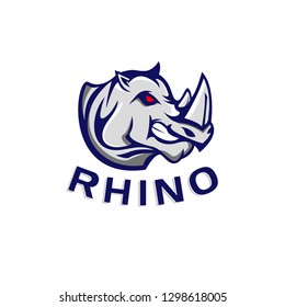 rhino mascot logo design