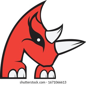 Rhino mascot logo Emblem vector