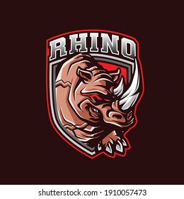 Rhino Mascot logo for esport and sport