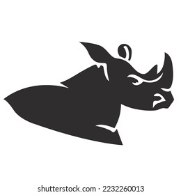 Rhino Mascot Logo, Rhino vector design, Animal Gradient Logo Design, Rhinosaur Minimal logo, Branding, Creative logo designs, vector illustration, Sports Rhinoceros Vector Gradient Icon, Esport, black
