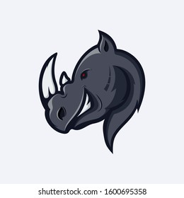 Rhino mascot sport design vector