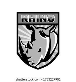 Rhino mascot sport logo design