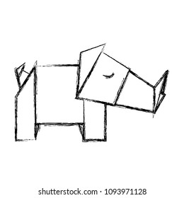 rhino origami paper animal