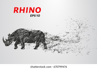 Rhino of the particles. Rhino consists of small circles