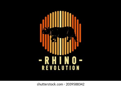 Rhino revolution,t-shirt merchandise silhouette mockup typography [Converted]