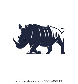 rhino runing cool design vector