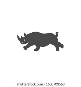 rhino running vector logo for powerfull brand