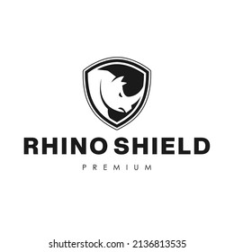 rhino shield vector logo template