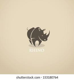 Rhino sign - vector illustration