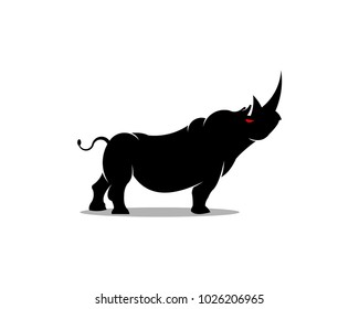 rhino in silhouette 