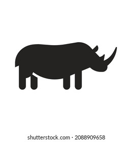rhino silhouette illustration, vector, icon. very suitable for use in websites, logos, applications, apps and more.
