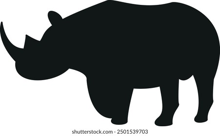 Rhino silhouette, rhino vector, rhino illustration