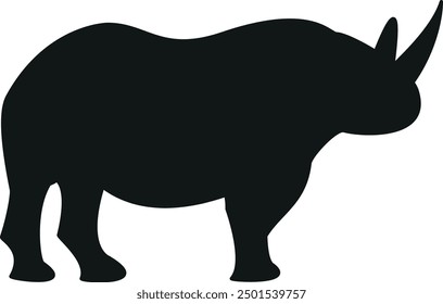 Rhino silhouette, rhino vector, rhino illustration