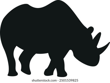 Rhino silhouette, rhino vector, rhino illustration