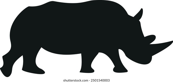 Rhino silhouette, rhino vector, rhino illustration