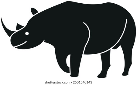 Rhino silhouette, rhino vector, rhino illustration