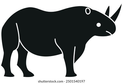 Rhino silhouette, rhino vector, rhino illustration