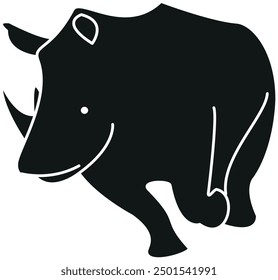 Rhino silhouette, rhino vector, rhino illustration