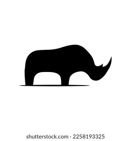 rhino silhouette vector logo template