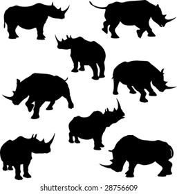 Rhino Silhouettes