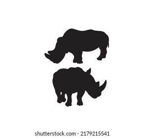 Rhino Silhouettes, art vector design