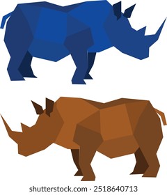 rhino simple mascot style Royalty Free Vector