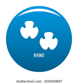 Rhino step icon vector blue circle isolated on white background 