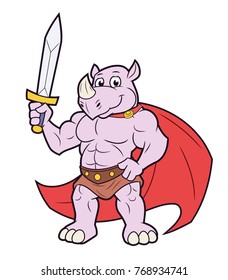 Rhino with a sword 2
