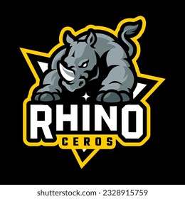 RHINO TEMPLATE MASCOT LOGO DESIGN
