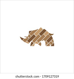 Plantilla de logotipo de diseño del vector rino