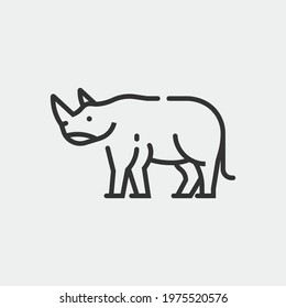Rhino vector icon illustration sign